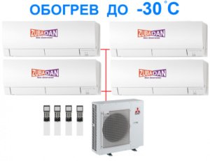 Тепловой насос Mitsubishi Electric MXZ-4E83VAHZ + 4 внутренних блока типа Deluxe FH (25+25+25+25)