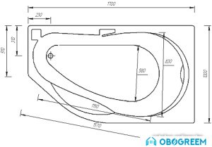 Ванна Aquatek Таурус 170x100R