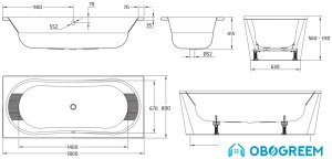 Ванна BLB Duo Comfort with panelling 180x80