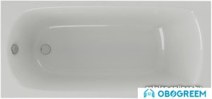 Ванна Aquatek Ника 170x75 (с фронтальным экраном и каркасом, слив слева)