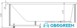 Ванна Aquatek Дива 160x90 (с ножками, левая)