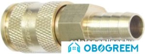 Фитинг FORSAGE Быстроразъем пневмат с клапаном елочка 12 мм F-BSE1-5SH (латунь)
