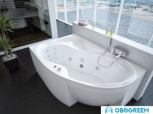 Ванна Aquatek Вега 170x105 с гидромассажем (левая, с экраном)