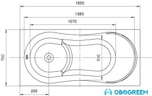 Ванна Aquatek Афродита 150x70