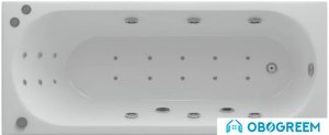Ванна Aquatek Оберон 180x80 (с фронтальным экраном, слив слева)