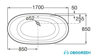 Ванна BLB USA 170x85 (бордо)