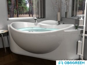Ванна Aquatek Эпсилон 150x150 (с гидромассажем и экраном)