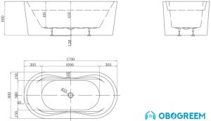 Ванна BelBagno BB407 170x80