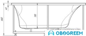 Ванна Aquatek Альфа 140x70 (с экраном)