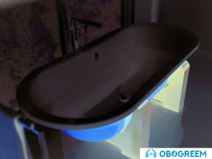 Ванна BLB Duo Comfort Oval Woodline 180x80 (желтый металлик)