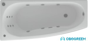 Ванна Aquatek Пандора 160x75 (с экраном и каркасом, излив справа)