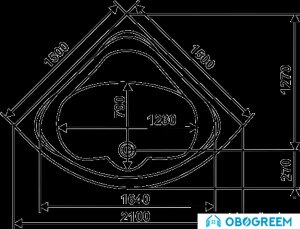 Ванна Eurolux Римини 150x150