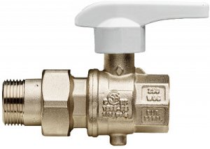 Кран шаровой RB (Rubinetterie Bresciane) EUROFLY 600500 1/2 НB американка, белая