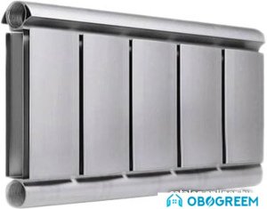 Алюминиевый радиатор Silver S 200 (4 секции, темное серебро муар)