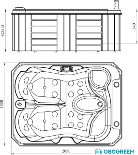 Ванна Radomir Мишель 205x155 (белый)
