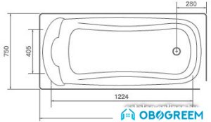 Ванна Artel Plast Искра 130х75