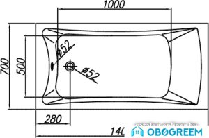 Ванна Kolpa-San Accordo 140x70/B