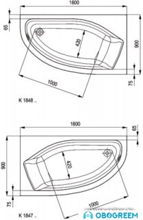 Ванна Ideal Standard Active 160x90 L [K1847]