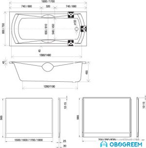 Ванна Ravak Sonata 75x170