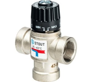 SVM-0010-164320 STOUT Трехходовой смесительный клапан для систем отопления и ГВС 3/4