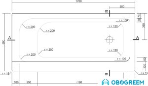 Ванна Cersanit Smart 170x80 R (с ножками) S301-116