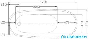 Ванна Fiinn Камила 170x83 A-5005