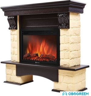 Портал Firelight Forte 25S (камень бежевый/шпон венге)