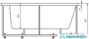 Ванна Aquatek Вирго 150x100R