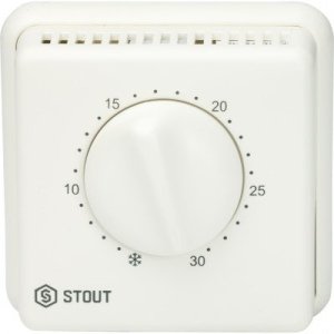 STOUT  Комнатный проводной термостат TI-N с переключателем зима-лето и светодиодом