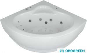 Ванна Aquatek Калипсо 146x146 (гидромассаж 4 плоских форсунки, экран)