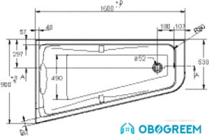 Ванна Jacob Delafon Odeon Up 160x90L [E6065RU]