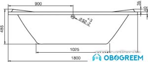 Ванна Jika Ecliptica 180x80 Standart [2.3681.1.000.670.1]