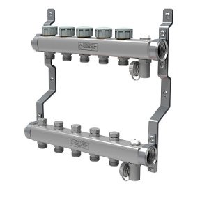 Коллектор Royal Thermo универсальный с запорными вентилями 1х3/4ЕК с 8 контурами