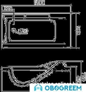 Ванна Gemy G9055 K R 181x92