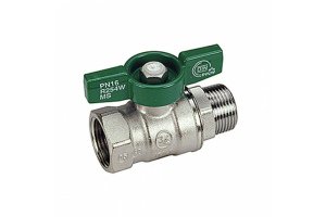 Кран шаровой латунь хром R254W Ду 15 Ру42 ВР/НР бабочка Giacomini R254WX023