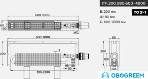 Конвектор itermic ITF.200.080.2400