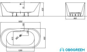 Ванна Kolpa-San Comodo-FS 185x90