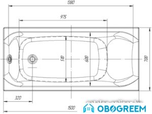 Ванна Aquatek Альфа 140x70 (с экраном)