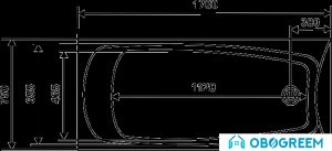 Ванна Eurolux Пальмира 170x75