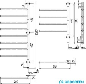 Полотенцесушитель Марио Веер-I 100x44.5
