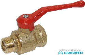 Запорная арматура Цветлит Кран шаровой, полнопроходной, муфта-цапка DN15 1/2