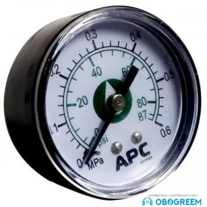 Фитинг APC Манометр 50 мм, угловая резьба (аксиальный), черный