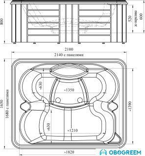 Ванна Radomir DeLuxe 214х168 (белый)