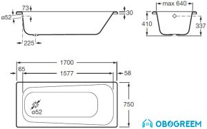 Ванна Roca Contesa Plus 170x70