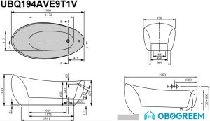 Ванна Villeroy & Boch Aveo new generation 190x95 [UBQ194AVE9T1V-01]