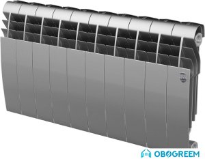 Биметаллический радиатор Royal Thermo BiLiner 350 Silver Satin (10 секций)