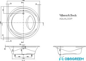 Ванна Villeroy & Boch Aqualoop 175x175