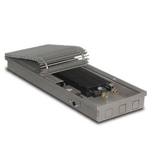 Внутрипольный конвектор PrimoClima PCVN75-2750 с вентилятором, решетка из алюминия анодированного в натуральный цвет