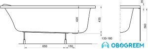 Ванна Kolo Mystery 150x95 L [XWA3751000]