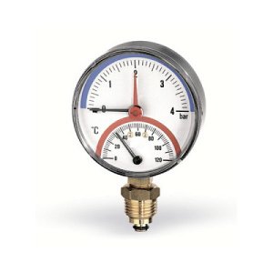 Термоманометр Watts F+R 828/10, радиальный